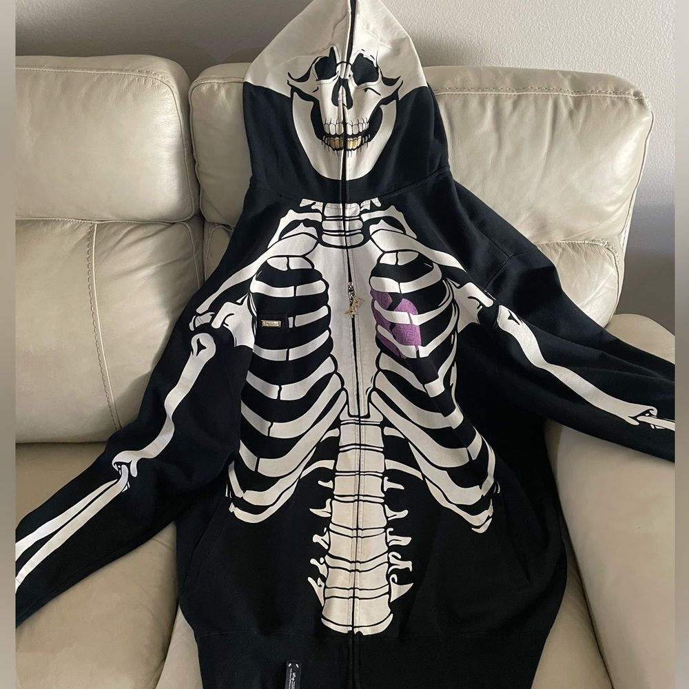 LRG XXXL Dead serious skeleton hoodie